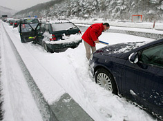 Schneechaos in Österreich